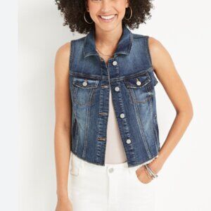 Maurices Blue Denim jean Vest XXL